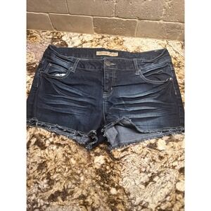 Celebrity Pink Jean Shorts Juniors 11 Blue Denim Cut Off distressed Stretch
